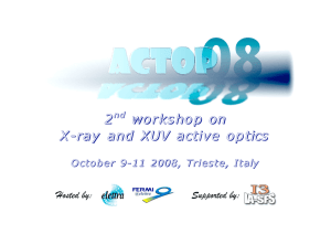 2 workshop on X-ray and XUV active optics