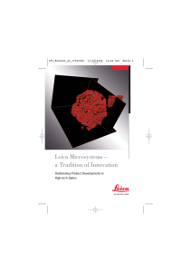 Leica Microsystems – a Tradition of Innovation