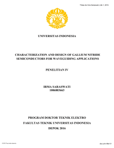 universitas indonesia characterization and design of gallium nitride
