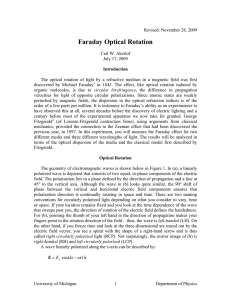 Faraday Optical Rotation