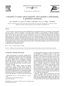 Calculation of surface optical properties: from qualitative