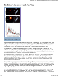 The Birth of a Supernova Seen in Real Time