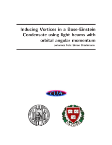 Inducing Vortices in a Bose-Einstein Condensate using light beams