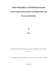 MID-INFRARED ANTIMONIDE BASED TYPE II QUANTUM DOT