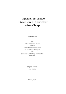 Optical Interface Based on a Nanofiber Atom-Trap