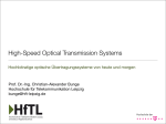 High-Speed Optical Transmission Systems