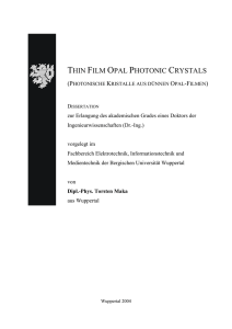 thin film opal photonic crystals - Elpub Wuppertal