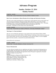 Advance Program Sunday, October 12, 2014 Sunday Session