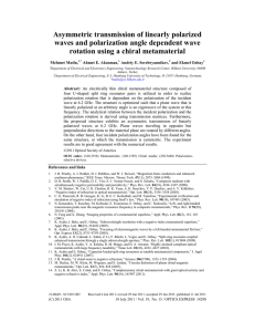 Asymmetric transmission of linearly polarized waves and