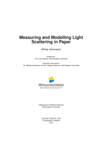 Measuring and Modelling Light Scattering in Paper
