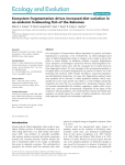 Ecosystem fragmentation drives increased diet variation in an