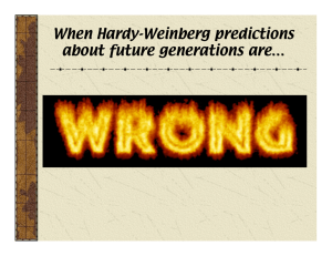 When Hardy-Weinberg predictions about future generations are…