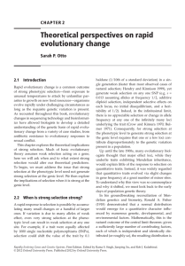 Theoretical perspectives on rapid evolutionary change
