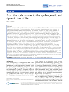 From the scala naturae to the symbiogenetic and dynamic tree of life