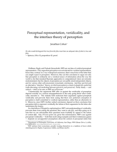 Perceptual representation, veridicality, and the