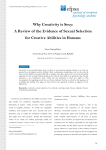 Why Creativity is Sexy: for Creative Abilities in Humans