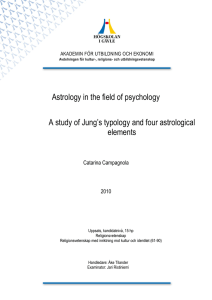 Astrology in the field of psychology A study of Jung`s typology