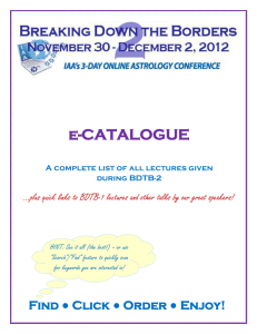 e-CATALOGUE - International Academy of Astrology