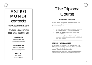 The Diploma Course ASTRO MUNDI contacts