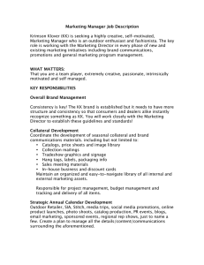 Marketing Manager Job Description Krimson Klover (KK) is seeking