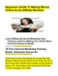 Beginners Guide To Making Money Online As An Affiliate Marketer