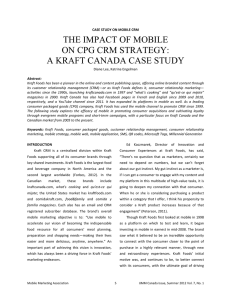 The Impact of Mobile on CPG CRM Strategy: A Kraft