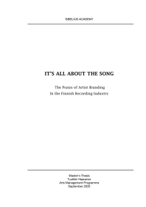 it`s all about the song - eThesis - Sibelius