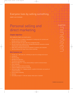 Personal selling and direct marketing - E-Book
