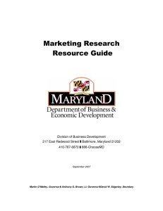Marketing Research Resource Guide