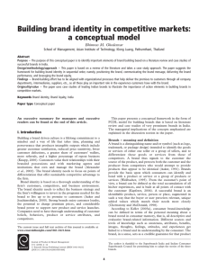 Building brand identity in competitive markets: a conceptual model