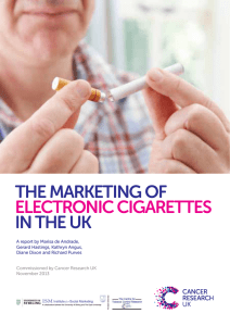 the marketing of electronic cigarettes in the uk