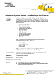 Job Description: Trade Marketing Coordinator