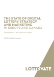 THE STATE OF DIGITAL LOTTERY STRATEGY AND MARKETING