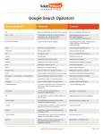 Google Advanced Search Operators PDF