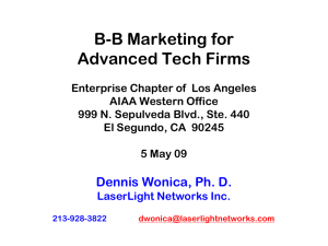 BB Marketing for Advanced Tech Firms