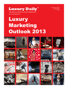 Luxury Marketing Outlook 2013