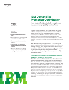 IBM DemandTec Promotion Optimization