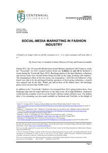 Social-Media Marketing in Fashion Industry