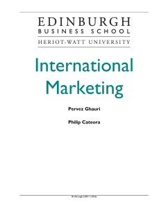 International Marketing - Edinburgh Business School