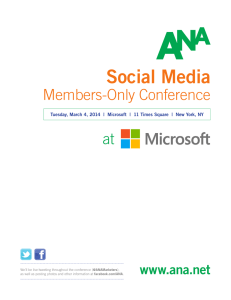 Social Media - Association of National Advertisers