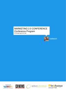 Marketing 2.0 conference conference Program