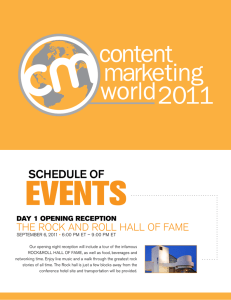 schedule of - Content Marketing World