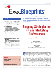 Blogging Strategies for PR and Marketing Professionals