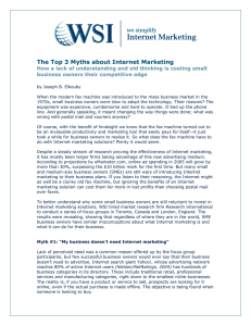 The Top 3 Myths about Internet Marketing
