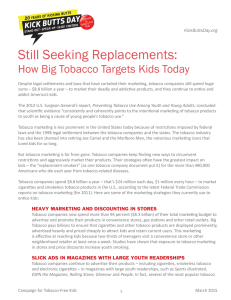 Still Seeking Replacements: How Big Tobacco