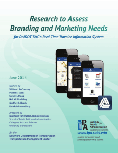 Research to Assess Branding and Marketing Needs for DelDOT