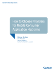 How to Choose Providers for Mobile Consumer Application