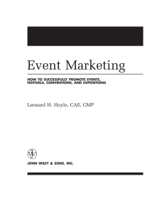 Event Marketing Leonard H. Hoyle, CAE, CMP