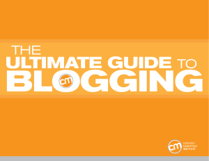 BLOGGING  ULTIMATE GUIDE THE