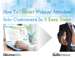 How to Convert Webinar Attendees into Customers